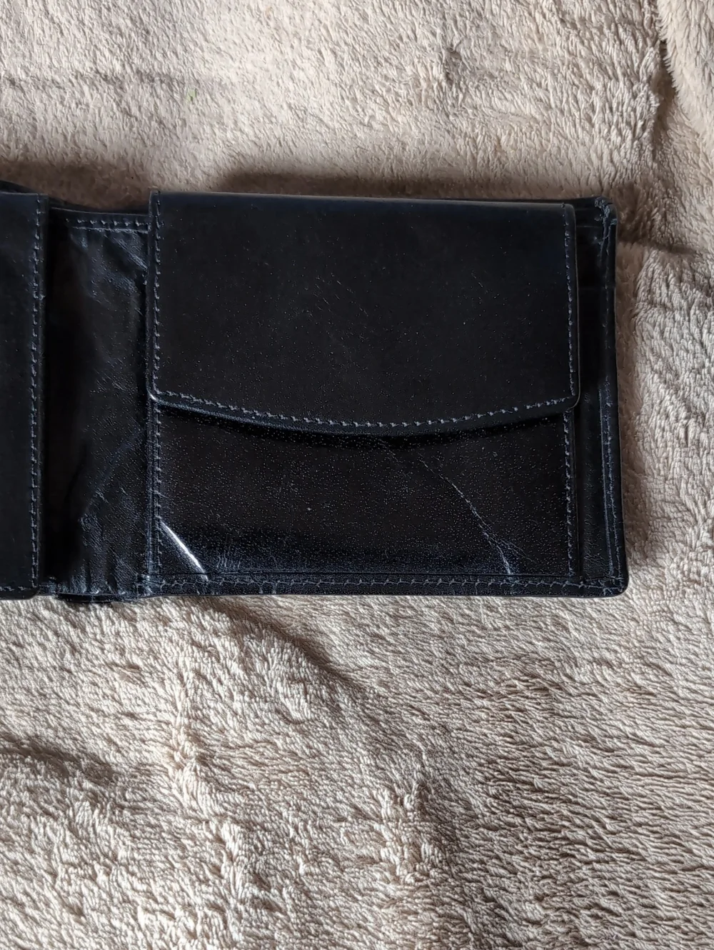 Valentino Black Leather Men's Card Holder Wallet